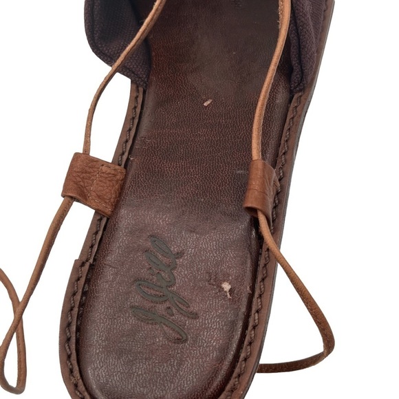 J. Jill Brown Ankle Lace Up Wedge Sandals Size 10 Women's - Picture 11 of 11